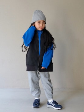 「CIAOPANIC TYPY（チャオパニックティピー）のアイテム（MA-1）」を使った、cononᐝさん（キッズ・110cm）の春コーディネート