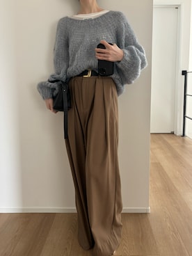 「TODAYFUL（トゥデイフル）のコットンツイルトラウザース（その他パンツ、ベージュ系）」を使った、Aさん（レディース・156cm）の春コーディネート