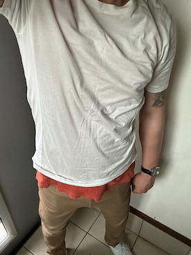 「PPFM（ピーピーエフエム）のアイテム」を使った、ヒーボーさん（メンズ・177cm）の夏コーディネート