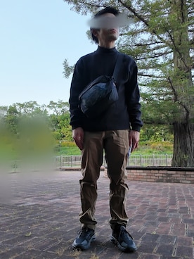 「アイテム（ショルダーバッグ）」を使った、FRさん（メンズ・159cm）の春コーディネート