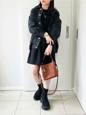 「アイテム（デニムジャケット）」を使った、❁⃘asa❁⃘さん（レディース・150cm）の秋コーディネート