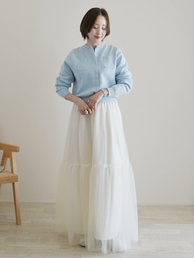 「e.m.（イーエム）のアイテム（リング）」を使った、陽さん（レディース・156cm）の春コーディネート