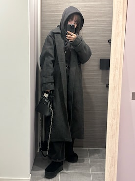 「アイテム（ブラジャー）」を使った、前田希美さん（レディース・158cm・20代）の冬コーディネート