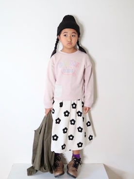 「devirock（デビロック）のアイテム（その他アウター）」を使った、Neneneさん（キッズ・110cm）の秋コーディネート