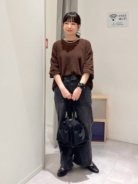 「GLOBAL WORK（グローバルワーク）のアイテム（ピアス（両耳用））」を使った、saoさん（レディース・157cm）の春コーディネート