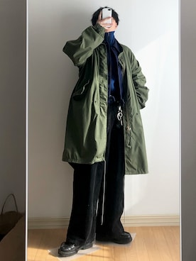 「アイテム（ジャージ）」を使った、Rionさん（メンズ・164cm）の冬コーディネート