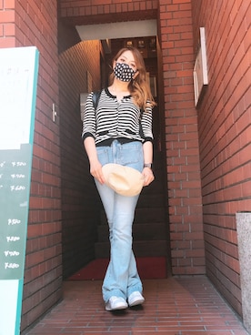 「GERRY（ジェリー）のアイテム（キャップ）」を使った、tomsaraさん（レディース・164cm）の夏コーディネート