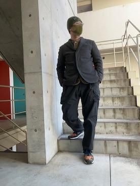 「アイテム（その他トップス）」を使った、mookoliさん（メンズ・172cm）の冬コーディネート