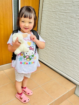 「アイテム（Tシャツ/カットソー）」を使った、♡can &me♡さん（キッズ・100cm）の夏コーディネート