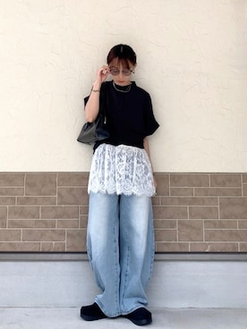 「アイテム（スキンケア）」を使った、SIZUさん（レディース・156cm）の春コーディネート