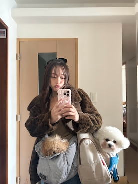 「アイテム（ビューティーグッズ）」を使った、三村有希さん（レディース・157cm）の秋コーディネート