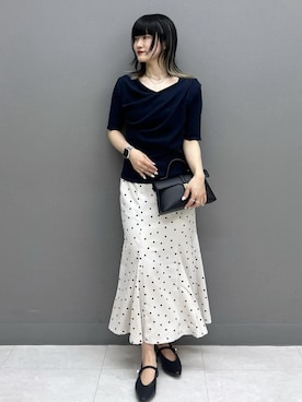 「VIS（ビス）のアイテム（アクセサリー）」を使った、yuさん（レディース・157cm）の春コーディネート