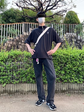 「アイテム（帽子）」を使った、Takumaさん（メンズ・190cm）の夏コーディネート