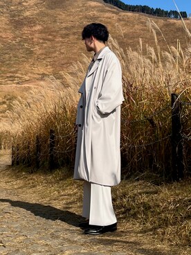 「JUNRED（ジュンレッド）のアイテム（トレンチコート）」を使った、まろまろ   /  綺麗めコーディネートさん（メンズ・168cm）の秋コーディネート