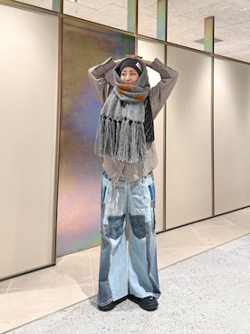 「アイテム（その他アウター）」を使った、Azuna Yamatsuさん（レディース・158cm・30代）の冬コーディネート
