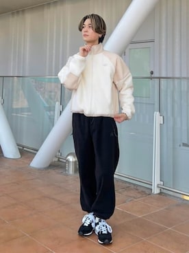 「NEW BALANCE（ニューバランス）のアイテム（スウェットパンツ）」を使った、New Balanceさん（メンズ・164cm）の秋コーディネート