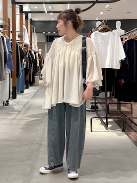 「アイテム（タンクトップ）」を使った、ピーコ✌︎さん（レディース・150cm・40代）の春コーディネート