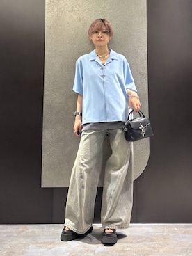 「アイテム（ウォレットチェーン）」を使った、mia4422hさん（レディース・166cm）の春コーディネート