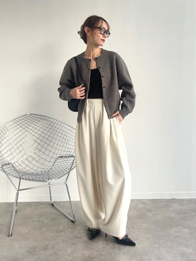 「アイテム（バレッタ/ヘアクリップ）」を使った、UMIさん（レディース・165cm）の冬コーディネート