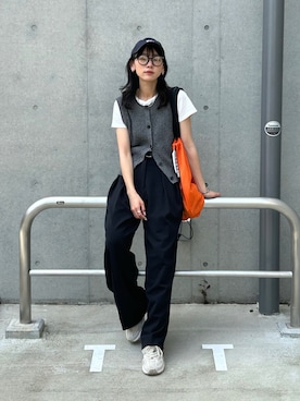 「めがね」｜UMIさん（レディース・165cm）の春コーディネート