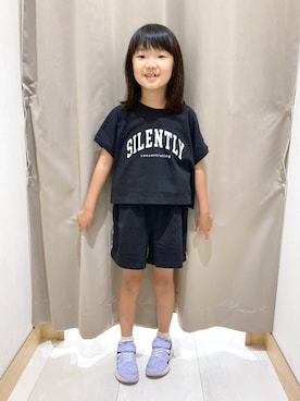 「アイテム（つなぎ/オールインワン）」を使った、大平さん（キッズ・122cm）の夏コーディネート