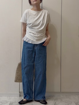 「SENSE OF PLACE by URBAN RESEARCH（センスオブプレイスバイアーバンリサーチ）のアイテム（Tシャツ/カットソー）」を使った、NAnaさん（レディース・158cm）の春コーディネート