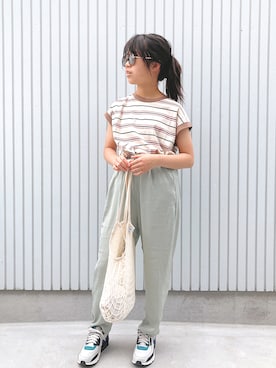 「TODAY'S SPECIAL（トゥデイズスペシャル）のアイテム」を使った、nanaさん（キッズ・140cm）の夏コーディネート