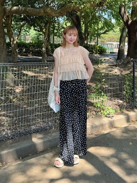 「アイテム（日焼け止め/UVケア）」を使った、ちょこびさん（レディース・154cm）の夏コーディネート