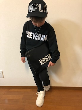 「アイテム（クラッチバッグ）」を使った、ゆっけさん（キッズ・125cm）の秋コーディネート