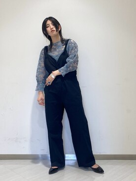 「KBF（ケイビーエフ）のアイテム（オールインワン・サロペット）」を使った、のぐさん（レディース・165cm）の春コーディネート