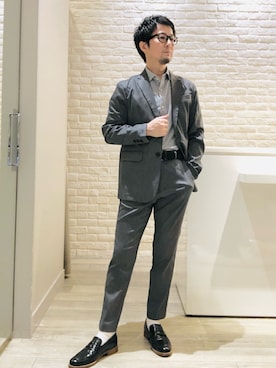 「ABAHOUSE GRAY（アバハウスグレイ）のアイテム（テーラードジャケット）」を使った、片山さん（メンズ・165cm・40代）の夏コーディネート