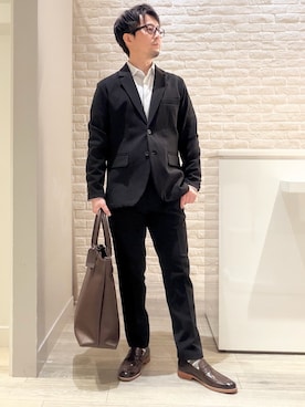 「ABAHOUSE GRAY（アバハウスグレイ）のアイテム（テーラードジャケット）」を使った、片山さん（メンズ・165cm・40代）の春コーディネート