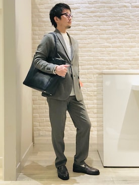 「ABAHOUSE GRAY（アバハウスグレイ）のアイテム（テーラードジャケット）」を使った、片山さん（メンズ・165cm・40代）の冬コーディネート