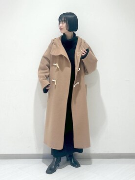 「アイテム（ダッフルコート）」を使った、sakiさん（レディース・162cm・30代）の冬コーディネート
