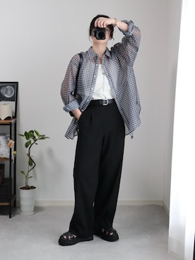 「アイテム（ボディバッグ/ウエストポーチ）」を使った、ゆ ず も も .さん（レディース・160cm）の夏コーディネート