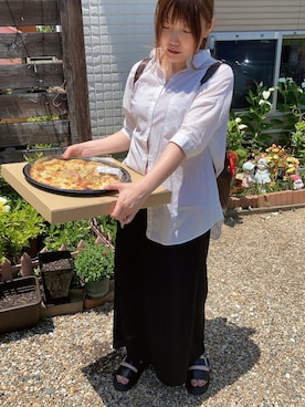 「アイテム（お弁当箱）」を使った、共兄さん（レディース・153cm）の夏コーディネート