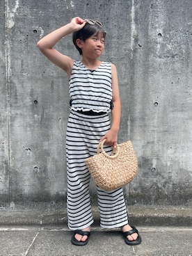 「アイテム（ネックレス）」を使った、 Rey さん（キッズ・135cm）の夏コーディネート