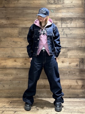 「アイテム（ボクサーパンツ）」を使った、RAMUさん（レディース・158cm）の冬コーディネート
