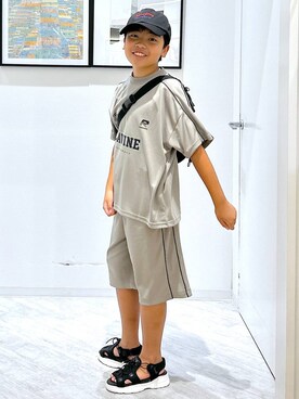 「アイテム（つなぎ/オールインワン）」を使った、gwtoiさん（キッズ・141cm）の夏コーディネート