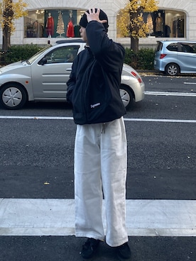 「Supreme （シュプリーム）のアイテム（ブルゾン）」を使った、riku226さん（メンズ・168cm）の春コーディネート