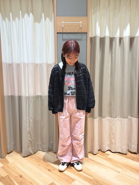 「透かし編みカーディガン」｜seiraさん（レディース・150cm）の春コーディネート