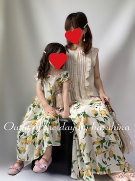 「アイテム（ヘアアクセサリー）」を使った、𝕐 𝕌 ℝ 𝕀*さん（キッズ・100cm）の夏コーディネート