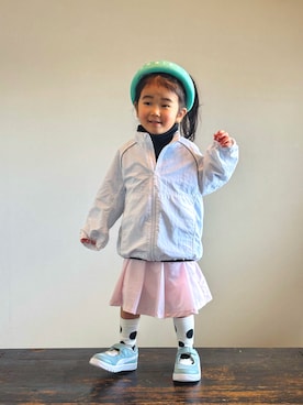 「アイテム（ヘアアクセサリー）」を使った、KOOOさん（キッズ・90cm）の春コーディネート
