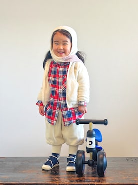 「アイテム（雑貨/ホビー）」を使った、KOOOさん（キッズ・90cm）の冬コーディネート