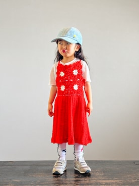 「Handmade（ハンドメイド）のアイテム」を使った、KOOOさん（キッズ・90cm）の夏コーディネート