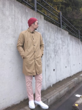 「アイテム（トップス）」を使った、ひこたさん（メンズ・179cm・40代）の春コーディネート