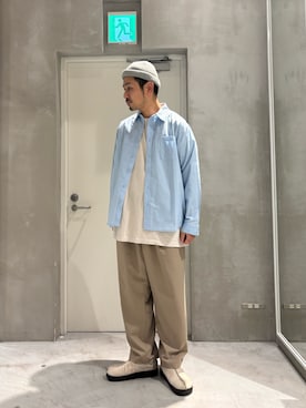 「Dickies（ディッキーズ）のアイテム（スラックス）」を使った、Sasakiさん（メンズ・180cm）の春コーディネート