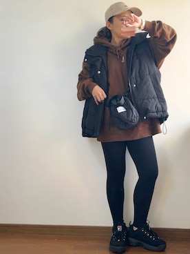 「アイテム（ダウンベスト）」を使った、Ｍａｉさん（レディース・150cm）の秋コーディネート