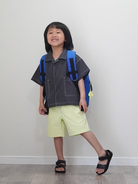 「アイテム（バックパック/リュック）」を使った、ryochan☺︎さん（キッズ・110cm）の春コーディネート