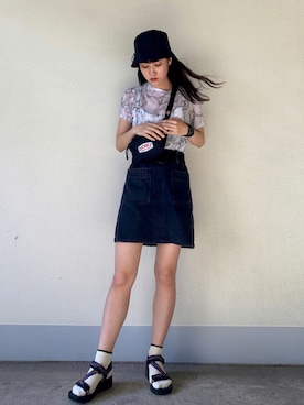 「Dickies（ディッキーズ）のアイテム（バッグ）」を使った、なつさん（レディース・166cm）の夏コーディネート